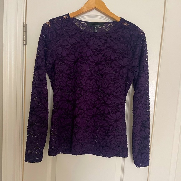 White House Black Market Tops - NWOT White House Black Market Lace Crew Neck Top